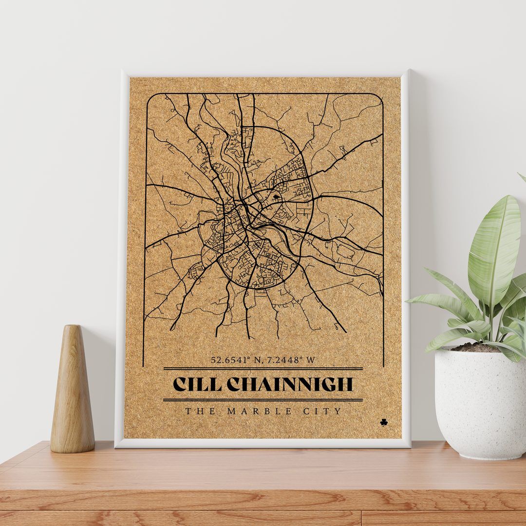 Kilkenny City Unique Map Poster Prints Irish Made Mapa Ie   68471e1fad432c1ff6f1c342ff450a0d.Kilkenny Table Mock Up 